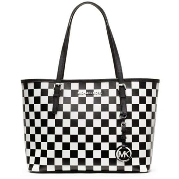 michael kors checkered tote